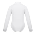 thumbnail image 2 of MSemis Kids Boys Long Sleeves Tuxedo Bodysuit Latin Modern Dance Shirt with Bowtie Set, 2 of 5