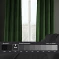 thumbnail image 2 of Half Price Drapes Eden Green Grommet Plush Velvet Room Darkening Curtains (1 Panel), 50W X 96L, 2 of 9