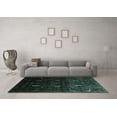 thumbnail image 3 of Ahgly Company Indoor Round Persian Turquoise Blue Traditional Area Rugs, 4' Round, 3 of 4