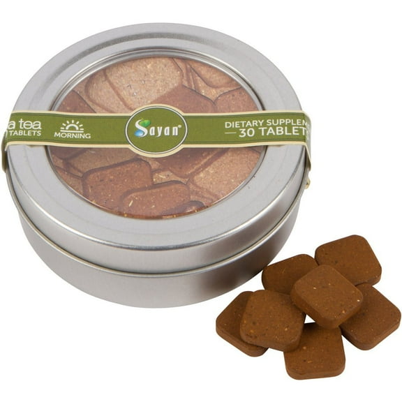 Sayan Siberian Chaga Mushroom Tea Tablet, Cordyceps Extract, and Thyme Supplement (30Pcs)