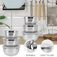 thumbnail image 5 of SWETRACE Stainless Steel Mixing Bowls With Lid 3Pcs for Baking and Salad in Kitchen, 5 of 8