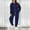 Navy, variant on LEKODE Sweat Pants and Hoodie Set Women Matching Sweat Set Two Piece Tracksuit for Women Linen Sets for Women 2 Piece Sports Jacket with Pocket Hoodie Sets Two Piece Sets for Women Dressy Beige L