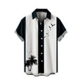 thumbnail image 2 of POTETI Hawaiian Mens Shirts Summer Short Sleeve Tropical Print Casual Vacation Beach Button up Shirts, 2 of 4