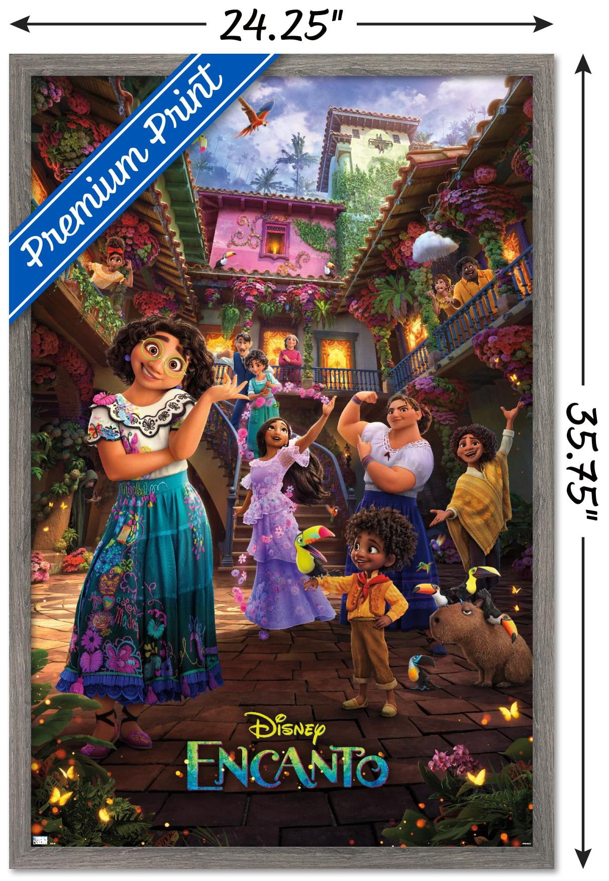 Disney Encanto - Family One Sheet Wall Poster, 22.375" x 34" Framed