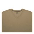 thumbnail image 3 of Playera Fruit Of The Loom para Hombre, Cuello V Manga Corta Café Khaki Talla  M, 3 of 4