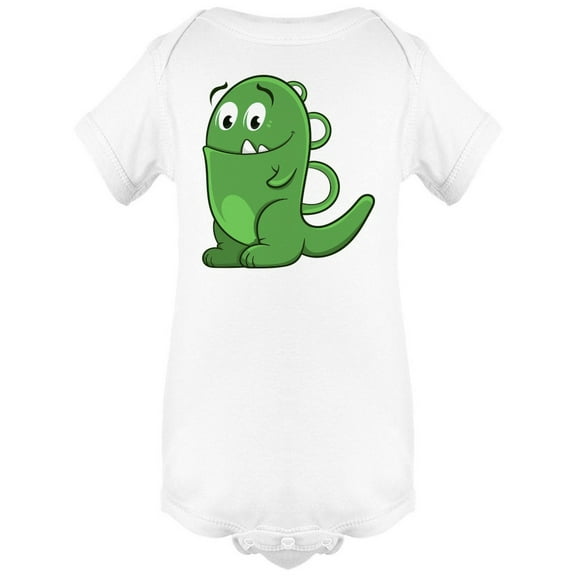 Cute Green Dino Monster Bodysuit Infant -Image by Shutterstock,  6 Months