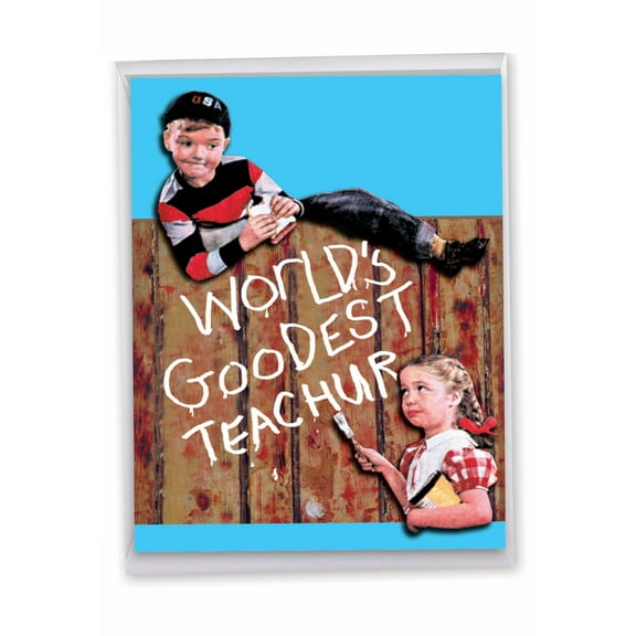 1 Large Funny Thank You Graduation Greeting Card (8.5 x 11 Inch) - GOODEST J7213TTG