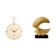 thumbnail image 1 of Reloj de pared,Reloj de pared decorativo para sala de estar,silencioso,Reloj de pared de madera con decoración moderna,Escultura de ola del océano,Escultura de ola de océano,regalo moderno, 1 of 8