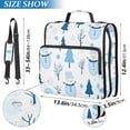 thumbnail image 2 of FORMRS Zipper Binder with Shoulder Strap 1.5-inch Ring 500 Sheet Capacity File Bag, Blue Simple Cartoon Snowmen, 2 of 5