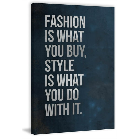 Fashion Is What You Buy II Painting Print on Wrapped Canvas