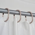 thumbnail image 4 of Solid Tan Plastic Shower Curtain Rings - Set of 12, 4 of 5