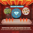 thumbnail image 4 of Baker's Secret Baking Sheet Pan Set, 3x Cookie Sheets for Oven, Diamond Texture Premium Air Flow (Navy Blue), 4 of 11