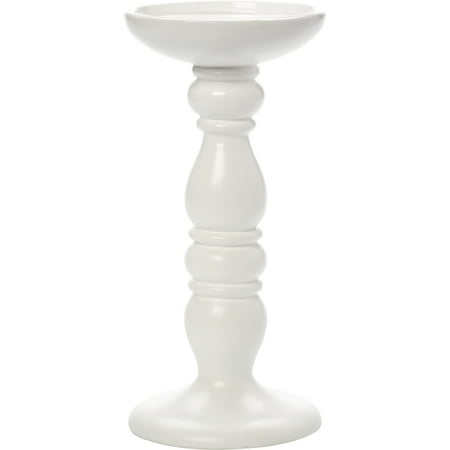 Tall Floor Candle Holders Bountiful Blessings by Precious Moments 179017 Tall Resin Pillar Candle Holder White 8-inches ()