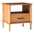 thumbnail image 1 of 20" Spindle Leg Solid Wood Nightstand - Caramel, 1 of 11