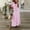 Pink#3, variant on Rollbacks & More GaThRRgYP Women's Plus Size Maxi Dress,Womens Spring and Summer V-Neck Solid Casual Short Sleeved Long Dress Pink S