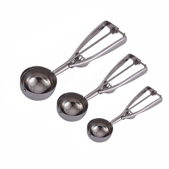 Cookie Scoop Set-Small/1 Tbsp, Medium/2 Tbsp, Large/3 Tbsp-Ice Cream Scoop Set, 18/8 Stainless Steel Dough Scoop Cupcake Scoop Melon Ball,,F90270