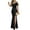 Black, variant on Women's Evening Gown Party Dress Strapless Side Slit Waist Defining Bodycon Sexy Cocktail Dress for Banquet Spring Fall,Black,L