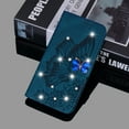 thumbnail image 3 of Allytech Glitter Case for Apple iPhone 15 6.1", Bling Butterfly Embossed PU Leather Slim Fit Shockproof Lightweight Cards Slots Kickstand Folio Flip Cover Wallet Case for Apple iPhone 15 - Blue, 3 of 4