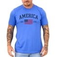 thumbnail image 7 of America Est 1776 Patriotic Shirt for Men Women Kids Family Matching 4th of July American Flag Tee Heather Blue Shirt Large, 7 of 7