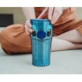 thumbnail image 4 of Disney Silver Buffalo LI111595 Lilo and Stich Vaso de pared doble para agua, cara de Stich Silver Buffalo NA, 4 of 6