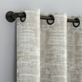 thumbnail image 3 of Sun Zero Parrish Distressed Grid Thermal Extreme 100% Blackout Grommet Curtain Panel In Stone, 3 of 9