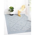 thumbnail image 3 of Veranda Traditional Light Blue Polypropylene Rug 6'7" x 9'6", 3 of 7