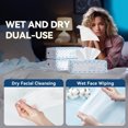 thumbnail image 6 of Soft Face Towels, 100% USDA Biobased Facial Towels, Unscented Cotton Tissues for Sensitive Skin, OEKO-TEX Certified Face Towelettes Disposable, Makeup Remover Dry Wipes, 600 Ct, 6 Pack, 6 of 6