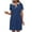 Blue, variant on NXMZXB Women’s Polo Dresses 2025 Short Sleeve Casual Striped Color Block Collared V Neck Summer Tennis Golf Mini Shirt Dress with Pockets Blue XL