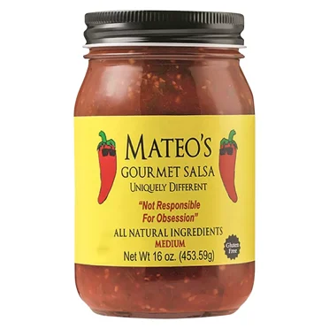 Pack of 6, Mateos Gourmet Medium Salsa, 16 oz