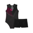 thumbnail image 6 of YiZYiF Girls Gymnastics Wear 2 Piece Sets Sleeveless Ballet Leotard and Shorts for Training Dance Hot Pink&Black 16, 6 of 7