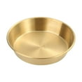 thumbnail image 1 of Langgg Assiette de Service en Acier Inoxydable Poli Miroir Doré avec Fil 11cm (Or), 1 of 6
