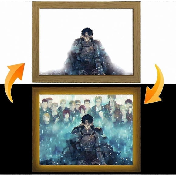 Wings of Freedom LED Art, USB Powered, 3 Lighting Modes, Decorative Light Panel for Anime Fans