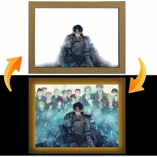 Wings of Freedom LED Art, USB Powered, 3 Lighting Modes, Decorative Light Panel for Anime Fans