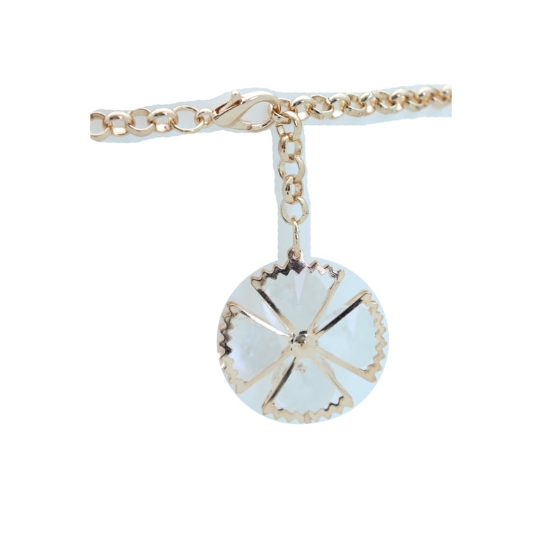 Gold and White Rose Charm Chain Waist Belt Gold Flower Chain Belt - Etsy main image 2