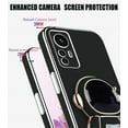 thumbnail image 4 of Compatible with Xiaomi 12 Lite Case Silicone TPU Plating, Xiaomi 12 Lite Cases Cute Astronaut Pattern Phone Case with Stand (Black1), 4 of 14
