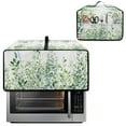 thumbnail image 2 of Renewold Small Appliance Cover for Toaster Oven with Accessory Pockets Stain-Resistant Dust-Proof Microwave Oven Small Appliance Cover Case, 22.5 x 18.5 x 13 Inches, Leaf Green White, 2 of 7