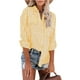 thumbnail image 2 of Camisas Para Mujer Tops Blusas Estampado A Rayas Camisa de Manga Larga de Botonadura Simple Algodón Lino Odeerbi ODB138565, 2 of 9