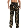 thumbnail image 3 of Xecao Modern Golden Butterfly Men's Straight Lounge Pajama Pants: The Ultimate in Comfortable Sleepwear, 3 of 9