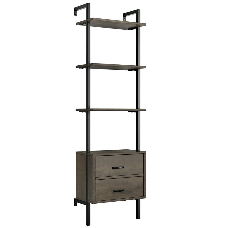 Industrial Style Cabinet Hanging Storage 4 Tier Drawers Metal Wall