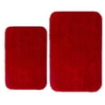 thumbnail image 1 of Juego De Alfombras Y Tapetes De Baño De Microfibra, 2 Piezas, Alfombras De Baño Antideslizantes, Lavables A Máquina, Tapetes De Baño Absorbentes Para El Piso Del Baño, Ducha (Rojo 16 X 24 Pulgadas Más, 1 of 5