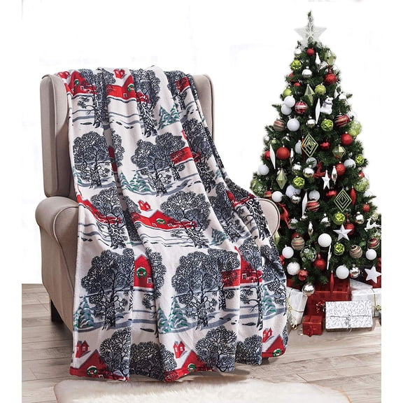Christmas Blanket Holiday Printed Fleece Throw/Blanket-50" x 60inch