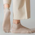 thumbnail image 3 of Voska Men's pure cotton sweat-absorbing mesh breathable creative socks Beige One Size, 3 of 4