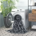thumbnail image 4 of SAFAVIEH Arizona Shevon Trellis Polyester Area Rug, Black/Gray, 5' x 8', 4 of 13