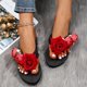 thumbnail image 5 of Amzcrzy Zapatos de mujer,Zapatos de mujer,Zapatillas de mujer, Zapatos de moda para mujer, zapatillas informales con punta redonda y tacón de cuña, sandalias de playa florales Sandalias Mujer Zapatil, 5 of 7