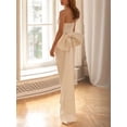 thumbnail image 4 of Vestido de novia SHANDUAO Beach Boho Sirena satinado con hombros descubiertos, 4 of 7
