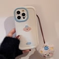 thumbnail image 5 of Puppy plush lanyard Apple 15 mobile phone case iphone16 silicone case 14 suitable for 13promax cute Korean style, 5 of 6