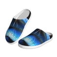 thumbnail image 2 of Fotbe Blue Viper Snake Pattern Women's Fuzzy Curly Fur Memory Foam Loafer Slippers Indoor Outdoor Slippers Winter Home Shoes-37/38, 2 of 7