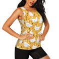 thumbnail image 2 of Easygdp Funny Chicken Women's Workout Tank Top, Running Top, Hiking Shirt, Quick-Dry for Running, Yoga, Hiking - Large, 2 of 9