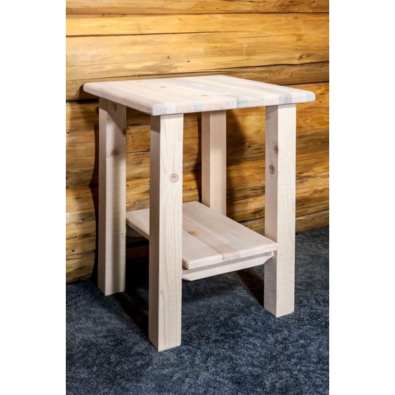 Homestead Collection Nightstand with Shelf, Ready to Finish