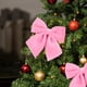 thumbnail image 4 of Juego de 2 lazos de terciopelo para la punta del árbol de Navidad | Blanco, rojo, amarillo, verde y rosa | Lazos para envolver regalos festivos para interiores y exteriores, para árboles, coronas,, 4 of 7